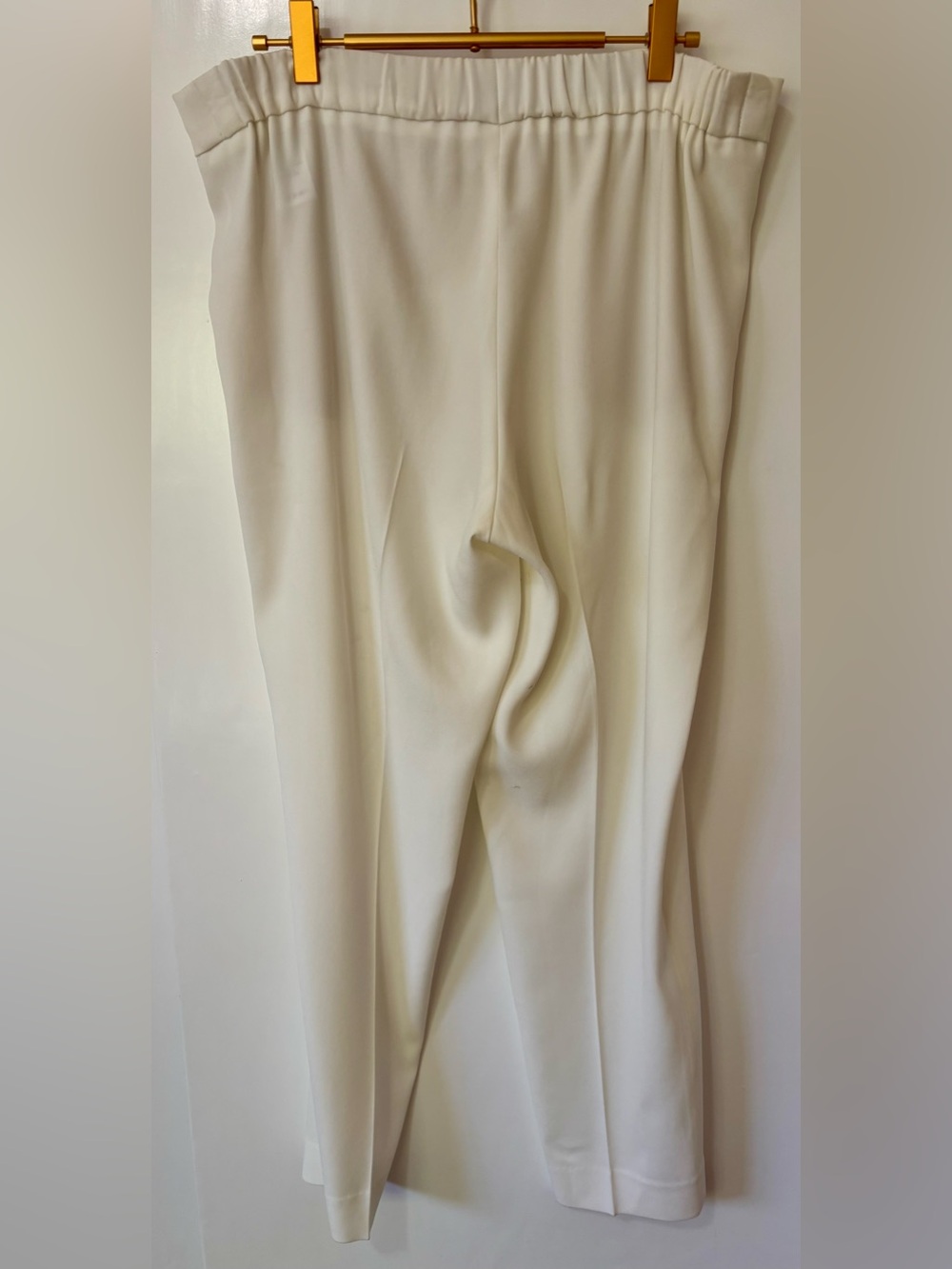 Babaton| Aritzia| Ivory High-Waist Wide-Leg Pull On Tailored Trouser Pants Sz 10 - Picture 4 of 8